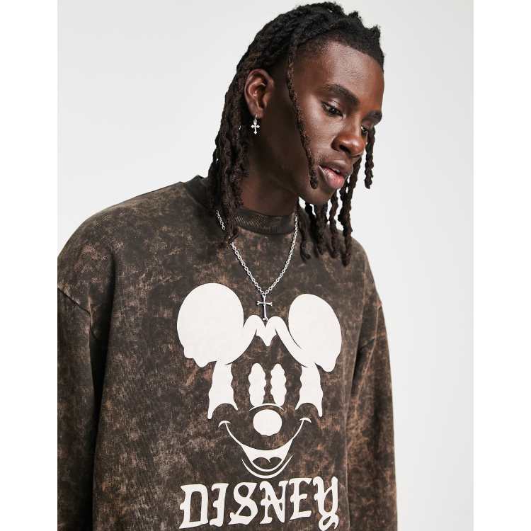 Sudadera blanca extragrande unisex con estampado de Punk Mickey de Disney  de ASOS DESIGN (parte de un conjunto)