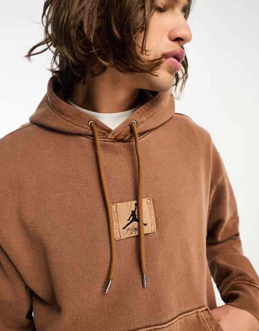 Sudadera marrón lavado unisex con capucha de felpa de Jordan , 3 de 4