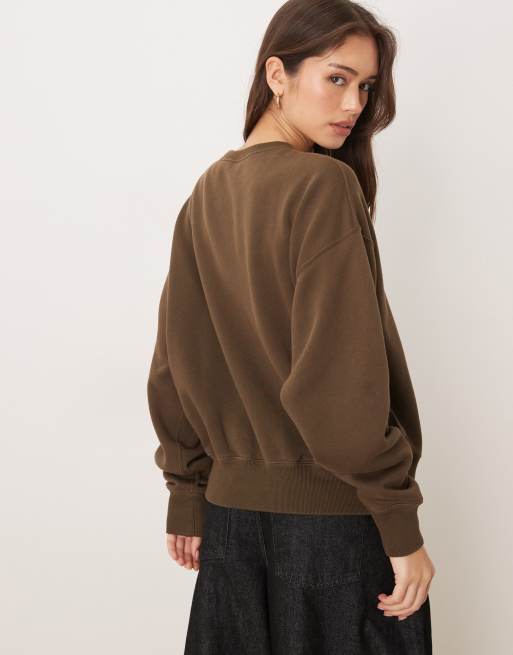 Sudadera marrón oscuro con logo de icono de forro polar de Polo Ralph Lauren, 4 de 4