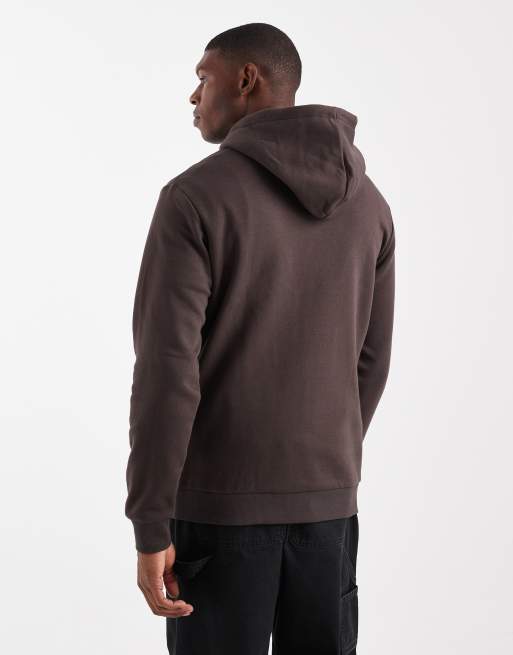 Sudadera marrón oscuro de corte slim con capucha de ONLY & SONS, 3 de 5