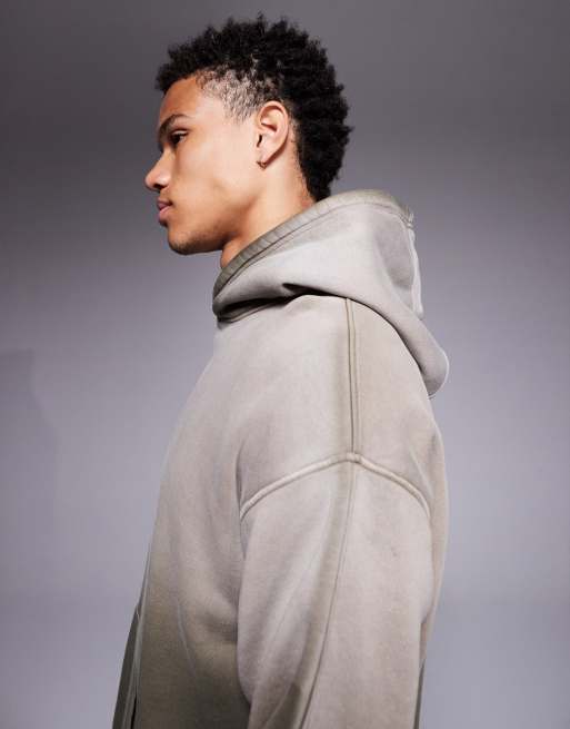 Sudadera marrón oscuro lavado extragrande con capucha sin cierres de Good For Nothing, 4 de 5