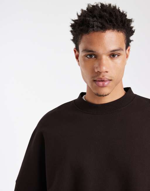 Sudadera marrón ultragrande de tejido grueso de 400 g/m² premium de ASOS DESIGN, 5 de 6