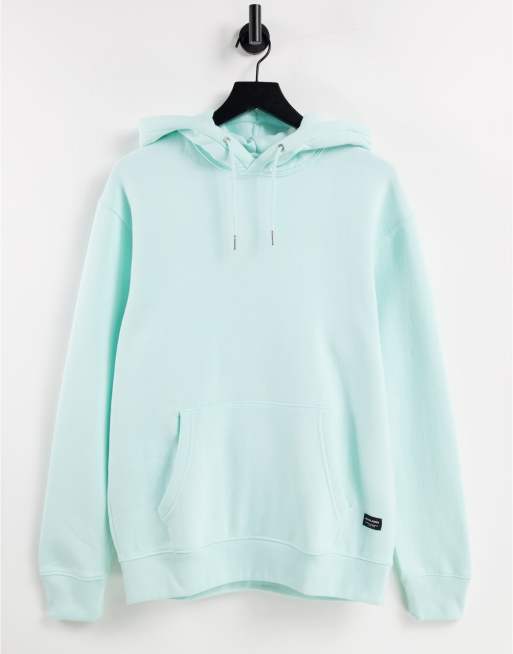 Sudadera menta extragrande con capucha de Jack & Jones Essentials