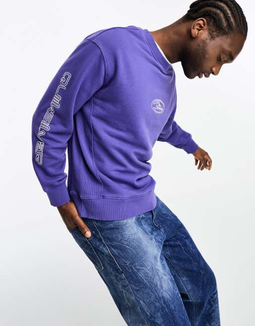 Sudadera morada con cuello redondo de Quiksilver