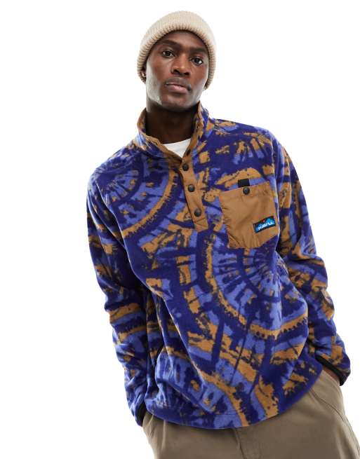 Sudadera morada con tapeta corta con botones de presión Teannaway de Kavu
