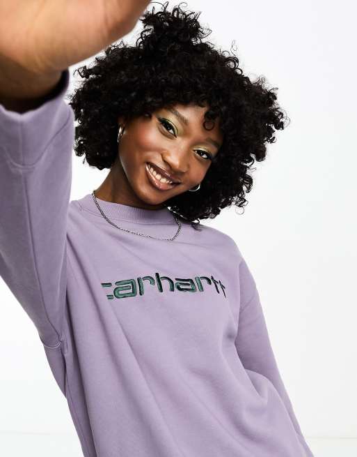 Sudadera morada con texto de Carhartt WIP ASOS