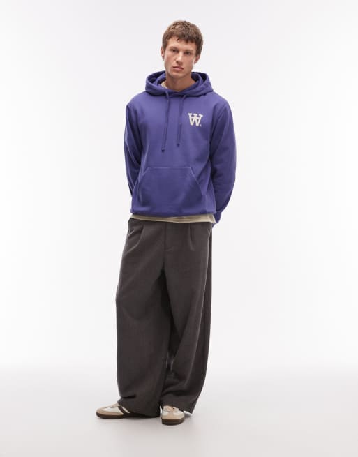 Sudadera morada sin cierres con capucha Cass de Double A By Wood Wood, 2 de 5