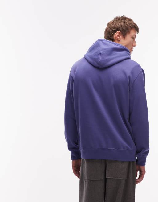 Sudadera morada sin cierres con capucha Cass de Double A By Wood Wood, 3 de 5