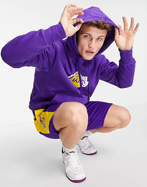 morada unisex con capucha diseño de los LA Lakers de la NBA de Nike Basketball ASOS