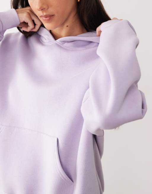 Sudadera morado lavanda holgada con capucha de Gina Tricot (parte de un conjunto), 3 de 4