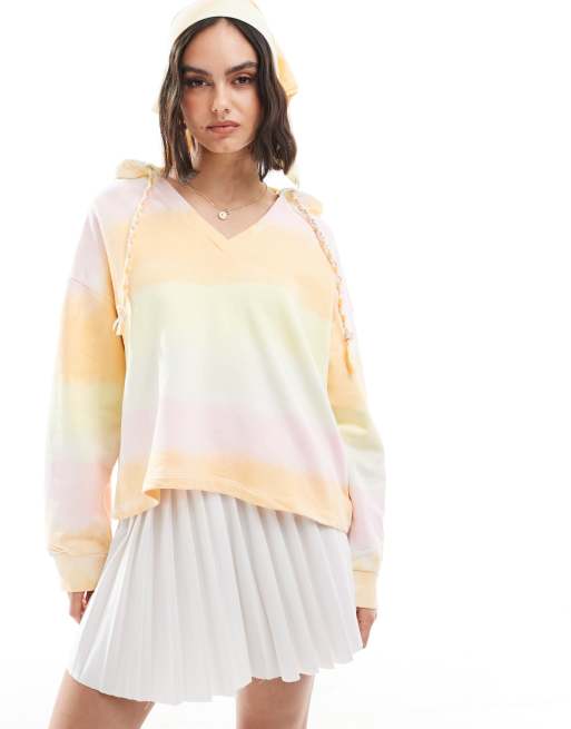Sudadera multicolor con capucha Rainbow de Scalpers, 4 de 4