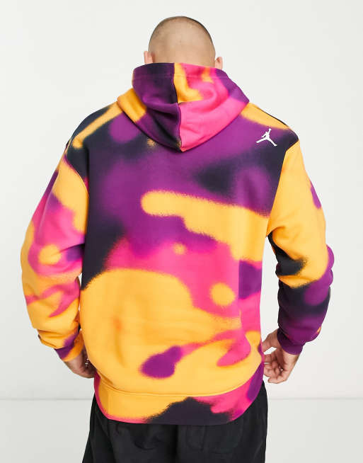 Sudadera multicolor con capucha efecto tie dye Flight Collections de Jordan