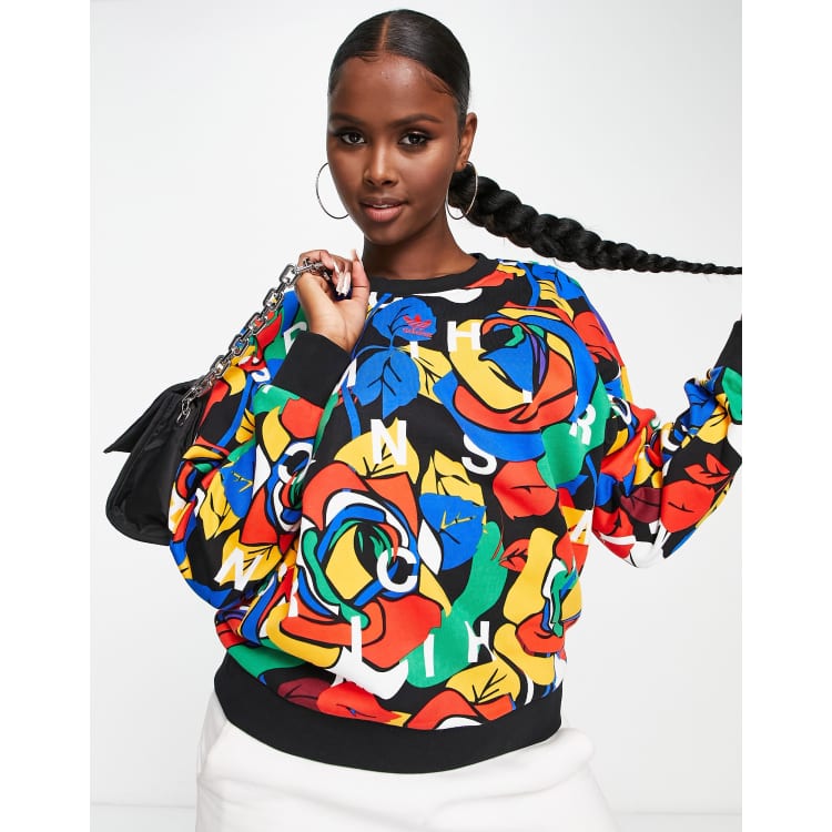 Sudadera adidas flores best sale