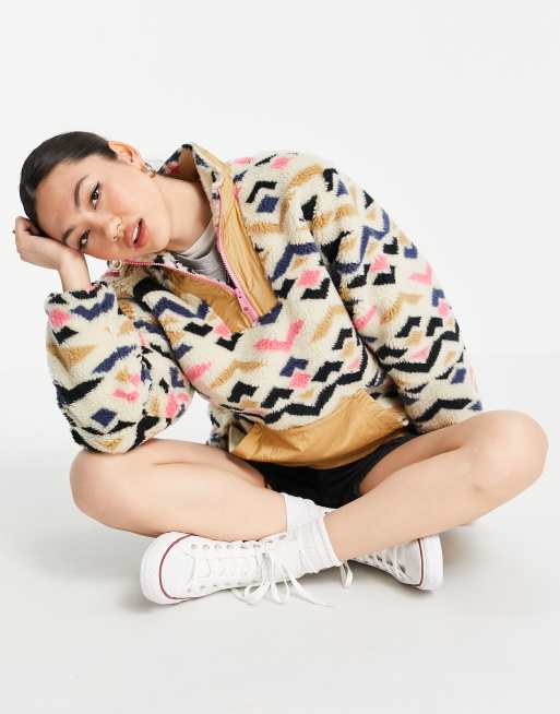 Sudadera multicolor sin cierres con cremallera corta estilo sherpa Arizona de Levi's