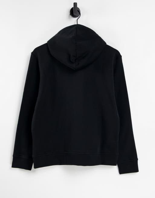 Sudadera negra b sica con capucha de felpa adicolor de adidas