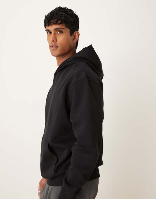 Sudadera negra básica holgada con capucha de ASOS DESIGN , 4 de 5