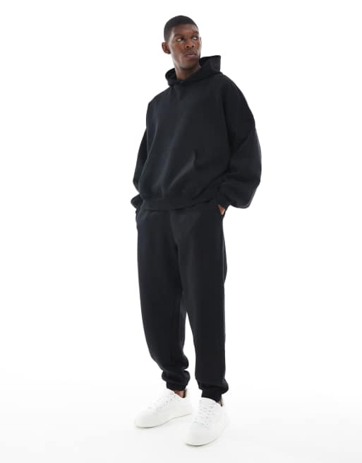 Sudadera negra básica ultragrande con capucha de ASOS DESIGN, 2 de 5