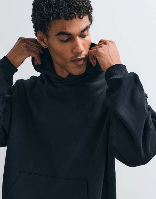 Sudadera negra básica ultragrande con capucha de ASOS DESIGN, 3 de 5