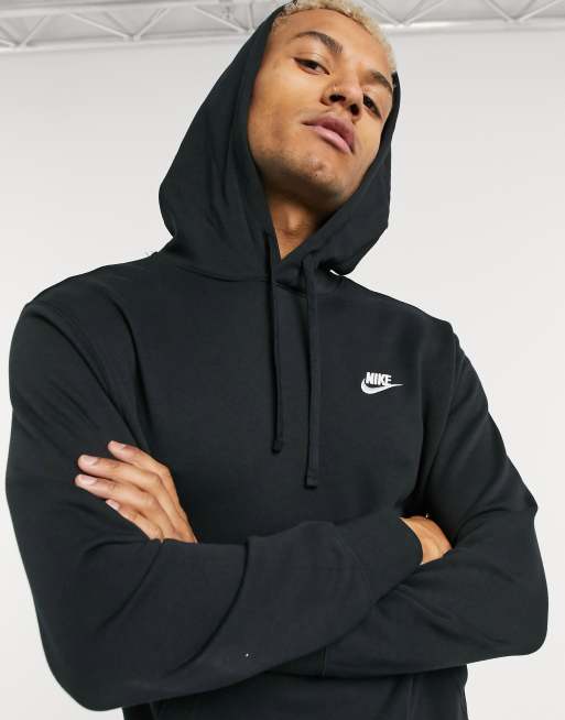 Sudadera negra con capucha Club de Nike