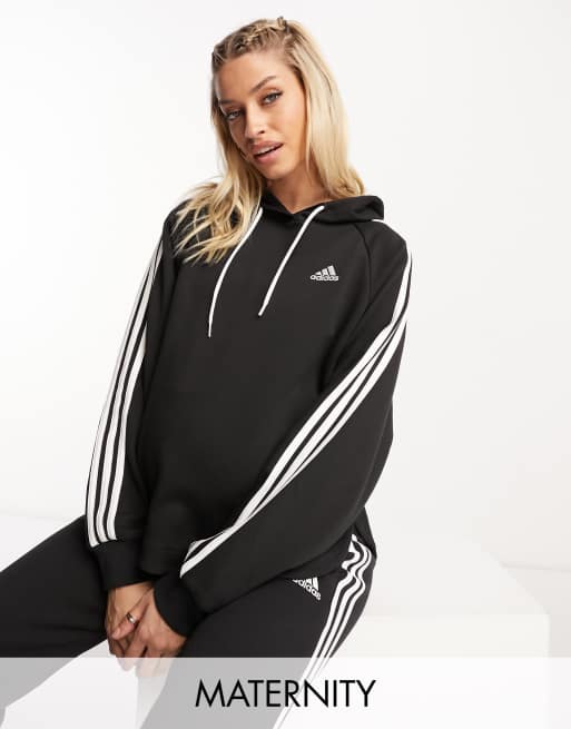 Sudadera negra con capucha de adidas Sportswear Maternity