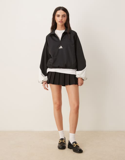 Sudadera negra con capucha de estilo baloncesto de adidas Originals