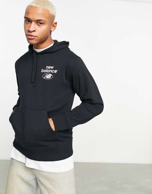 Sudadera negra con capucha de New Balance Essentials