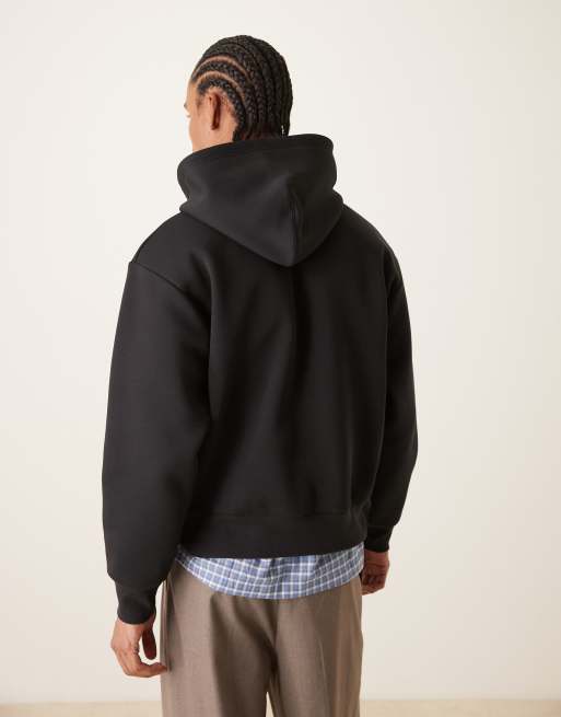 Sudadera negra con capucha de tejido efecto neopreno Mix & Match de ARKET, 3 de 5