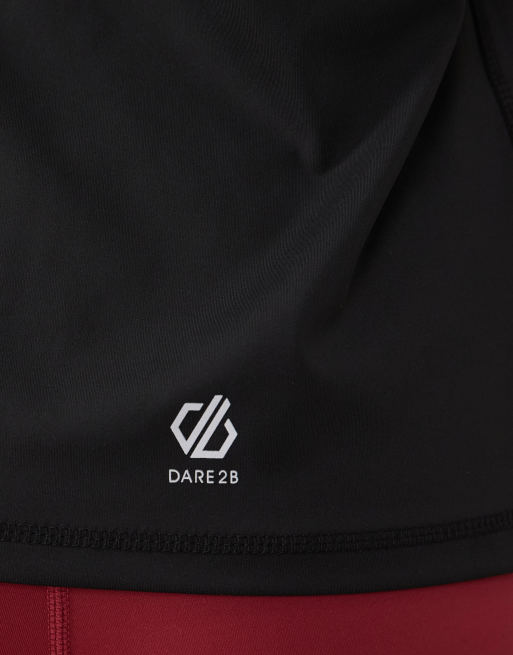 Sudadera negra con capucha de tejido muy suave de secado rápido Refresh de Dare 2b, 4 de 4