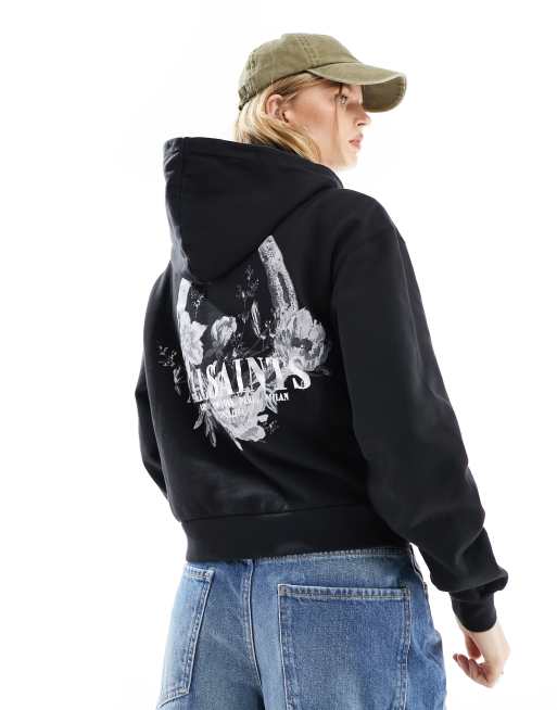 Sudadera negra con capucha Fortuna Pippa de AllSaints