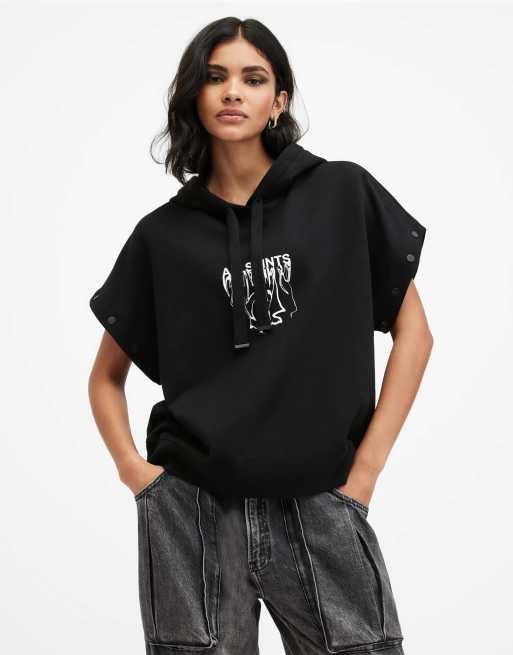 Sudadera negra con capucha Inksnts Amphia de AllSaints
