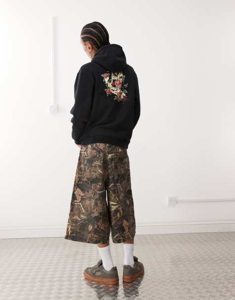 Sudadera negra con capucha, logo gráfico y estampado trasero Screaming Rose de Santa Cruz - view 1