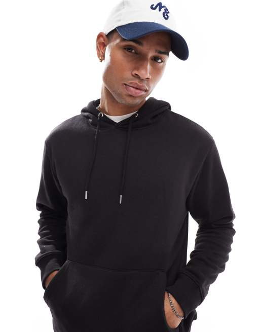 Sudadera negra con capucha sin cierres de Don't Think Twice