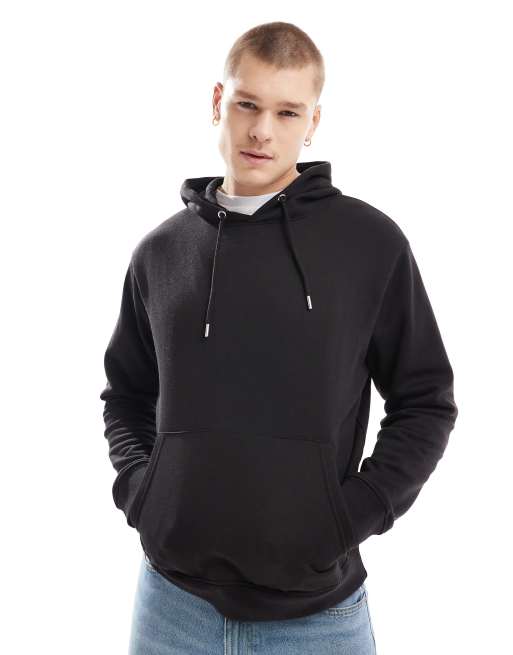 Sudadera negra con capucha sin cierres de Don't Think Twice