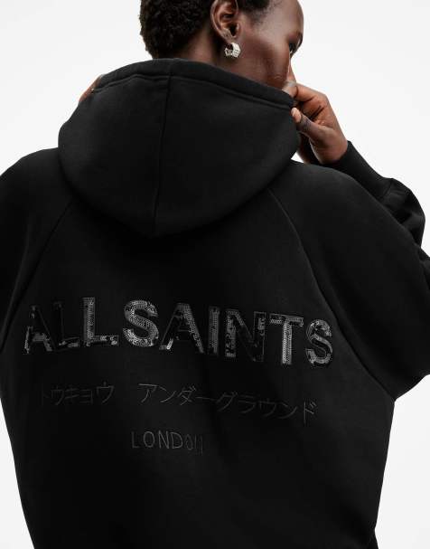 Sudadera negra con capucha Talon de AllSaints Underground - view 1