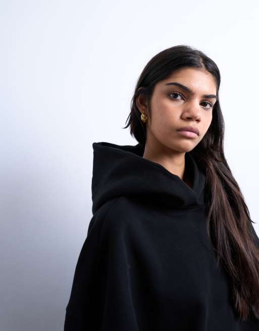 Sudadera negra con capucha Ultimate de Topshop, 3 de 4