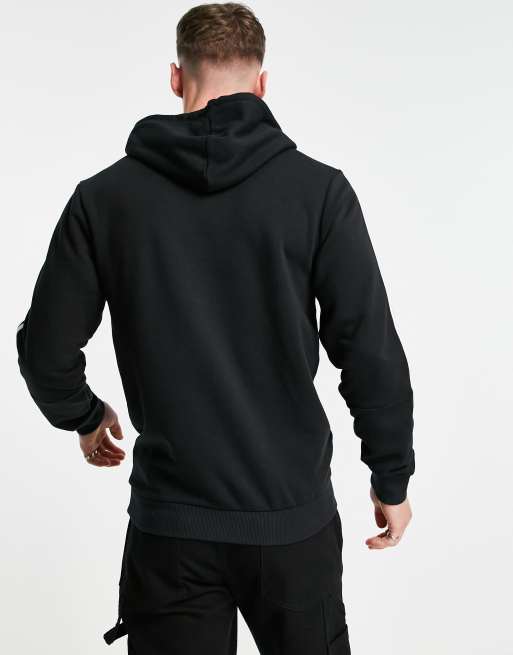 Sudadera negra con capucha y 3 rayas de adidas Sportswear Essential, 3 de 4