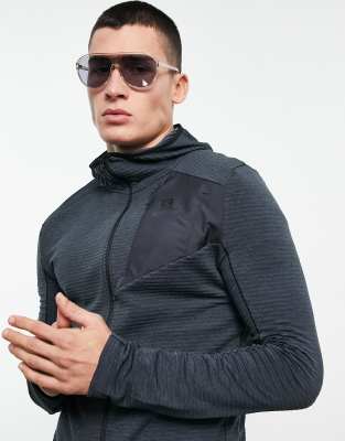 Sudadera negra con capucha y cremallera Outline de Salomon