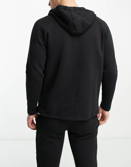 Sudadera negra con capucha y cremallera Traction de Gym King, 2 de 4