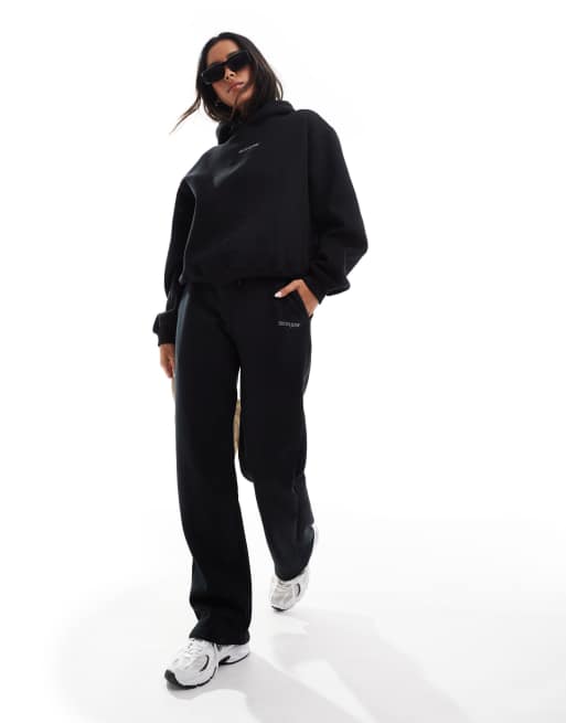Sudadera negra con capucha y detalle estampado en la espalda de Sixth June (parte de un conjunto), 2 de 4