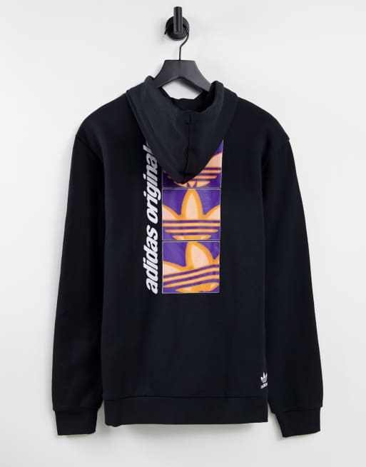Sudadera negra con capucha y estampado en la espalda Yung Z de adidas Originals