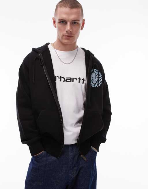 Sudadera negra con capucha y estampado gráfico de Carhartt WIP, 2 de 4