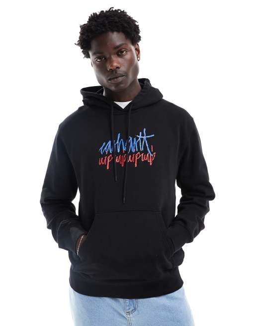 Sudadera negra con capucha y estampado gráfico de estéreo de Carhartt WIP, 2 de 4