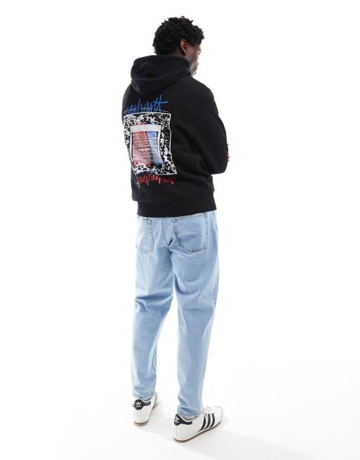 Sudadera negra con capucha y estampado gráfico de estéreo de Carhartt WIP, 3 de 4