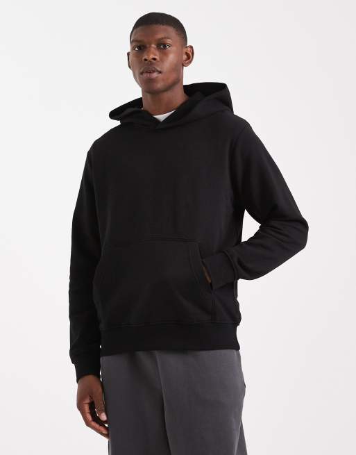 Sudadera negra con capucha y estampado gráfico de montaña en la espalda de Jack & Jones, 3 de 5