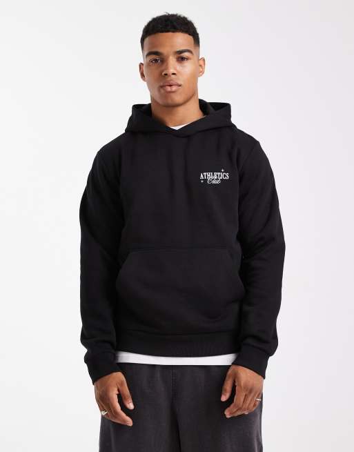 Sudadera negra con capucha y estampado gráfico en la espalda de JJ Rebel, 2 de 5