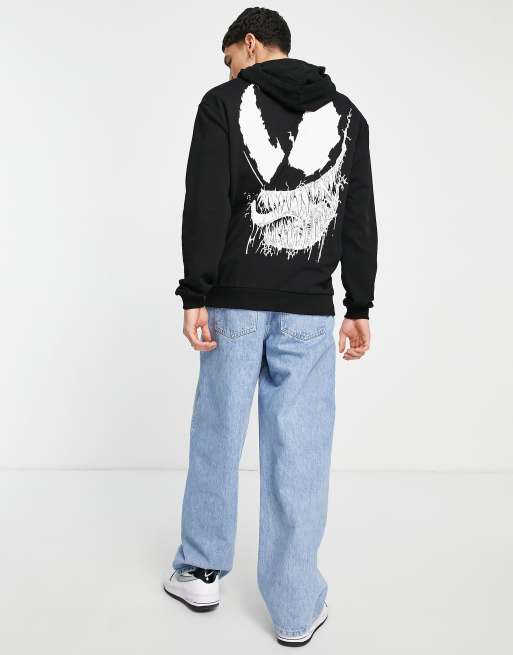 Off-White - Sudadera negra con capucha logo blanco Diagonal - BLS Fashion