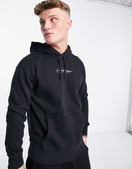 Sudadera hollister sales negra hombre