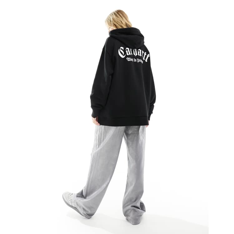 Sudadera negra con capucha y logo de texto Onyx de Carhartt WIP