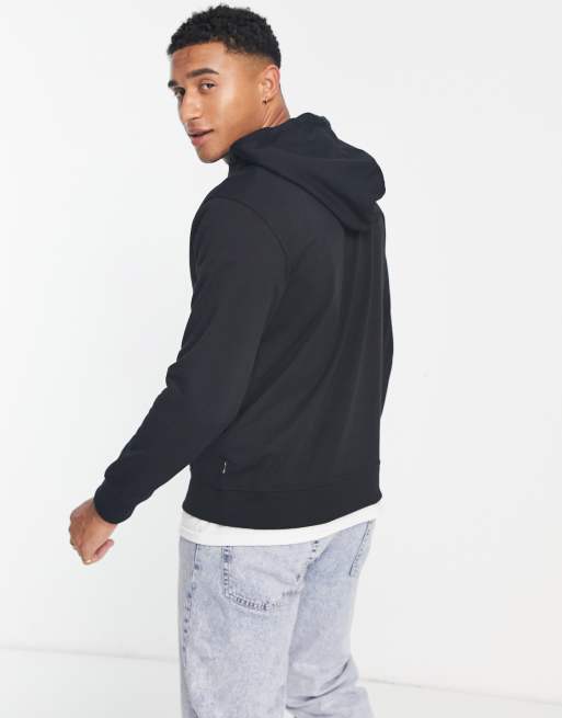 Sudadera negra con capucha y logo en el pecho de Only & Sons , 2 de 4