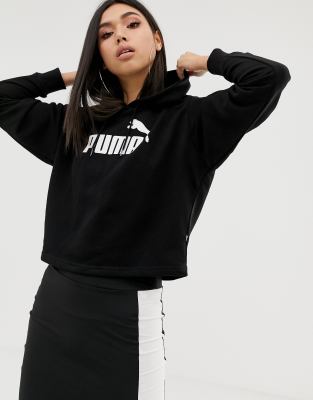 sudadera puma negra mujer